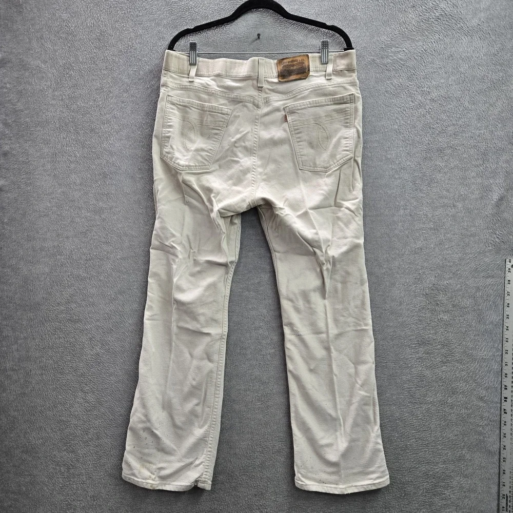 VINTAGE Levi's Men Jeans 38X29 Beige Denim Action Jeans Brown Tab 90s USA READ